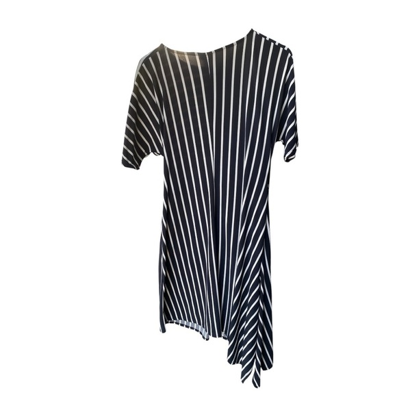 TOPSHOP Black and White MIDI Striped Dress I Size: 10 - Picture 8 of 8